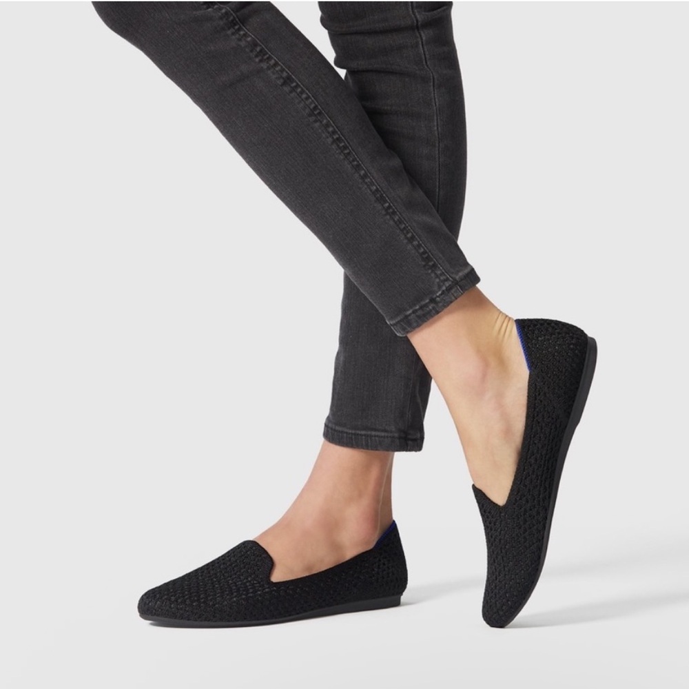 Rothy’s the loafer in black made with recycled materials